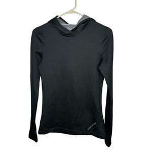 UNDER ARMOUR Hoodie Women’s S ColdGear Pullover Sweatshirt Black Fitted